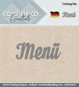Card Deco Cutting Dies- Menü von Find It Trading