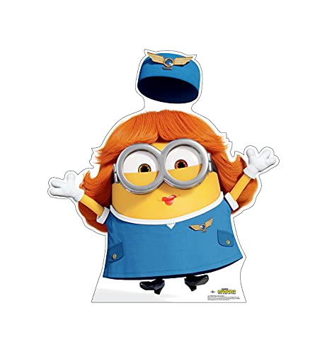 Cardboard People Bob Airline Stewardess Pappaufsteller in Lebensgröße - Minions: Der Aufstieg von Gru (Film 2022) von Cardboard People