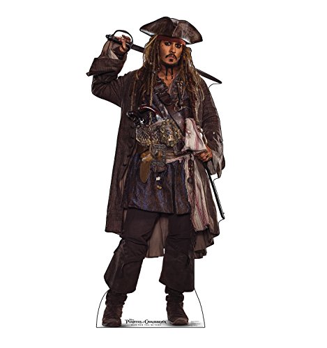 Cardboard People Jack Sparrow Life Size Cardboard Cutout Standup - Pirates of The Caribbean: Dead Men Tell No Tales (2017 Film) von Cardboard People