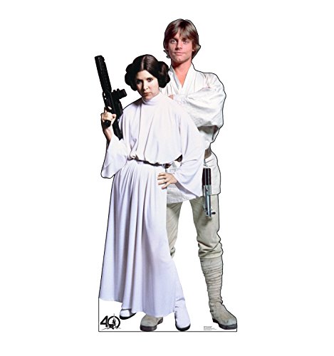 Cardboard People Luke & Leia Pappaufsteller zum 40. Jahrestag von Star Wars von Cardboard People