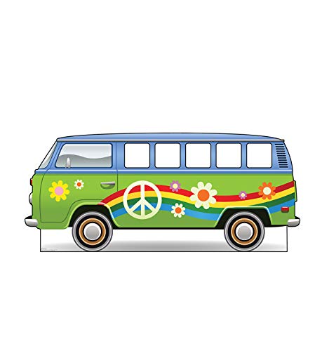 Cardboard People Pappaufsteller Hippie-Bus, lebensgroß von Cardboard People