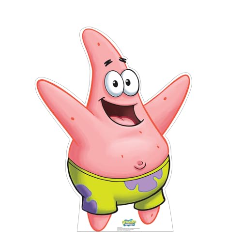 Cardboard People Patrick Star Pappaufsteller in Lebensgröße, Spongebob Schwammkopf (TV-Serie) von Cardboard People