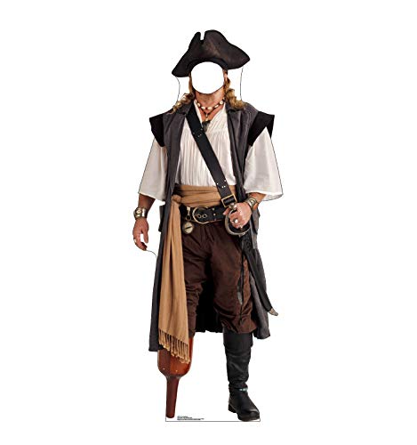 Cardboard People Piraten-Klammerbein, lebensgroß, Pappaufsteller von Cardboard People