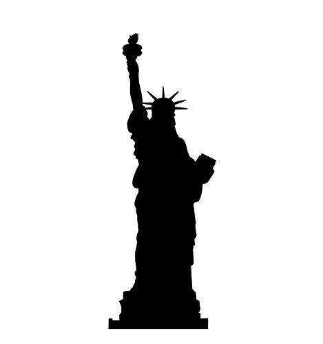 Silhouette der Freiheitsstatue – Fortgeschrittene Grafiken Lebensgroßer Pappständer von Cardboard People
