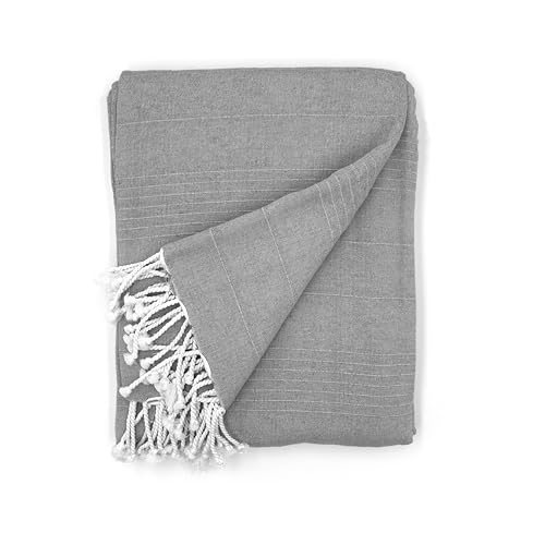 Cardenal Textil - Mehrzweckdecke Peniscola, Bettdecke, Sofaüberwurf, Grau, 130 x 180 cm von Cardenal Textil