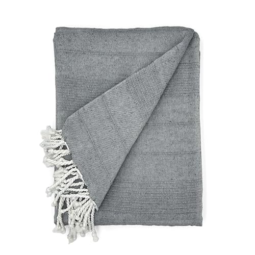 Cardenal Textil - Peñíscola Mehrzweckschal, Bettdecke, Sofabezug - Anthrazit - 180 x 260 cm von Cardenal Textil