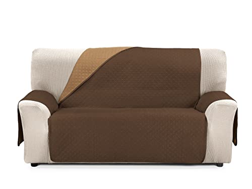 Cardenal Textil RUBÍ Sofaüberwurf, zweifarbig, wendbar, Polyester, Beige Braun, 2 Sitzer von Cardenal Textil