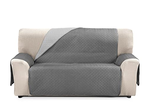 Cardenal Textil RUBÍ Sofaüberwurf, zweifarbig, wendbar, Polyester, Perle/Grau, 4 Sitzer von Cardenal Textil