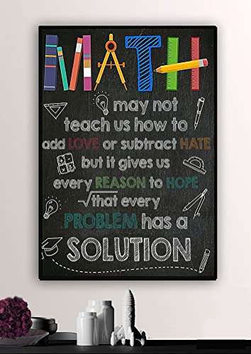 Retro-Blechschild aus Metall, 20,3 x 30,5 cm, Mathematiklehrer-Poster, Mathematiklehrer, Poster, Mathematiklehrer, Geschenk, rustikale Heimdekoration, lustige Raumdekoration von Cardigirl