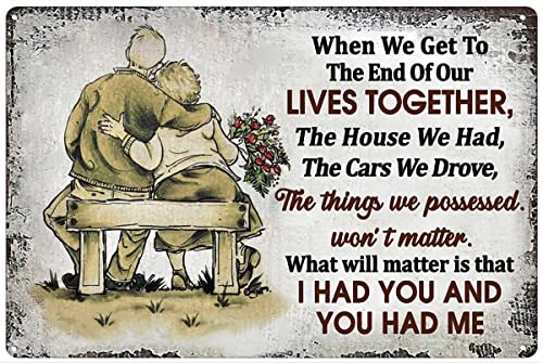 Retro-Metall-Blechschild, 20,3 x 30,5 cm, mit englischer Aufschrift "I Had You Had Me", Vintage-Poster, Hochzeit, Vintage-Poster, Ehemann, Ehefrau, Poster, Neuheit, dekoratives Handwerk von Cardigirl