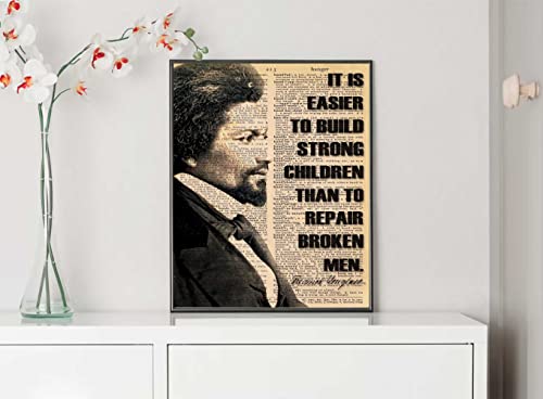 Retro-Metall-Blechschild, 20,3 x 30,5 cm, mit englischer Aufschrift "It is Easier to Build Strong Children Than to Repair Broken Men Poster", rustikale Heimdekoration, lustiges Raumdekor von Cardigirl