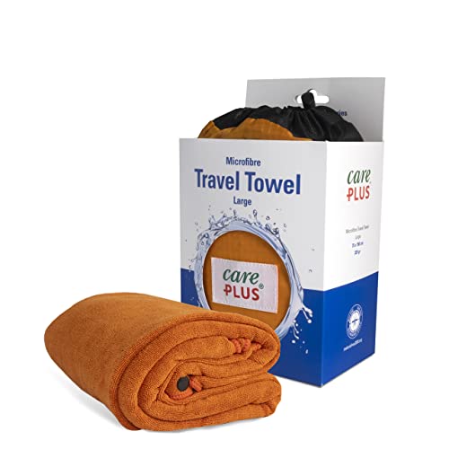 Care Plus Reisehandtuch Mikrofaser - Größe: groß 75 x 150 cm - Orange - Travel Towel von Care Plus
