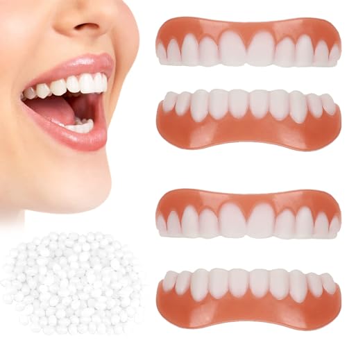 Care Spring Snap-on-Zähne, 2 Paar Falsche Zähne, Veneers Prothesen, Kosmetische Veneers, Provisorische Zahnprothese, Aufhellung, 1 Stück, Erwachsener von Care Spring