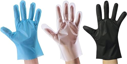 CarePrime TPE Handschuhe Einmalhandschuhe | Puderfrei | Latexfrei | Unsteril | 2000 Stück (Schwarz, XL) von CarePrime