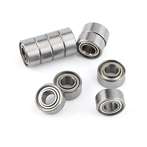 Kugellager, 10 stücke Stahl Doppel Geschirmt 685ZZ Metall Doppel Geschirmt Rillenkateboard Ball Mini Lager 5x11x5mm von Caredy