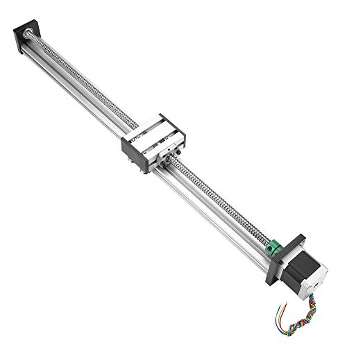 Linearschiene, 500mm Hochwertiger Langtischantrieb Kugelumlaufspindel Linearschlitten mit 42 Schrittmotor für Präzisionsmessgeräte, Automatisierungsgeräte von Caredy