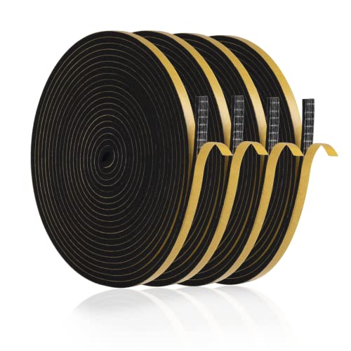 20m Türdichtung Selbstklebend, Fensterdichtung Selbstklebend 6mm x 3mm Dichtungsband für Fenster Türen Dachfenster, Zugluftdichtung Türdichtung Gegen Kälte Schalldämmung Selbstklebendes (Schwarz) 20m Türdichtung Selbstklebend, Fensterdichtung Selbstklebend 6mm x 3mm Dichtungsband für Fenster Türen Dachfenster, Zugluftdichtung Türdichtung Gegen Kälte Schalldämmung Selbstklebendes (Schwarz) von Carehabi