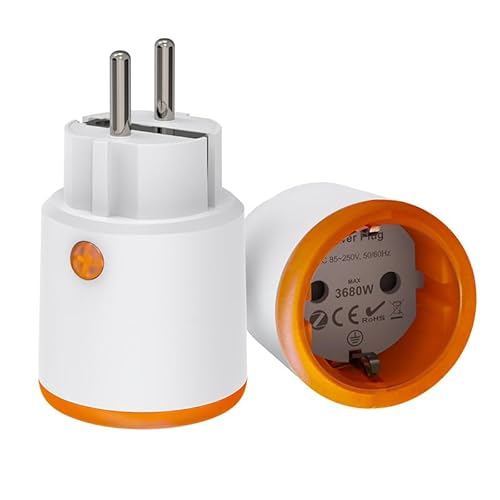 Carehabi Zigbee Steckdose, Intelligente Außensteckdose IP44, Intelligente Steckdose mit Verbrauchsmessung von Carehabi