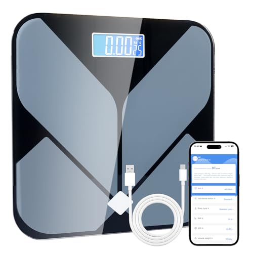 Körperfettwaage Lescale 30 * 30cm, Waage mit Körperfett und Muskelmasse, Personenwaage mit körperfettanalyse, körperanalysewaage, ultra precision körperwaage, 22 Körpermaße Körperfettwaage Lescale 30 * 30cm, Waage mit Körperfett und Muskelmasse, Personenwaage mit körperfettanalyse, körperanalysewaage, ultra precision körperwaage, 22 Körpermaße von Carehabi