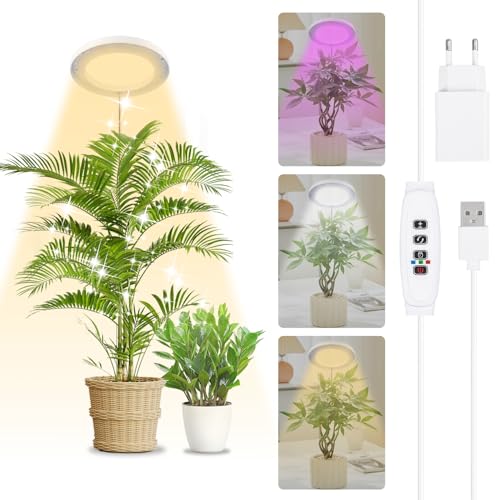 Pflanzenlampe LED Vollspektrum Pflanzenlampe 165cm Wachstumslampe für Pflanzen mit 72 LEDs Pflanzenlicht Höhenverstellbar Blütemit Zeitschaltuhr 3/9/12H mit USB Adapter, 3 Lichter Modi, 10 Helligkeit Pflanzenlampe LED Vollspektrum Pflanzenlampe 165cm Wachstumslampe für Pflanzen mit 72 LEDs Pflanzenlicht Höhenverstellbar Blütemit Zeitschaltuhr 3/9/12H mit USB Adapter, 3 Lichter Modi, 10 Helligkeit von Carehabi