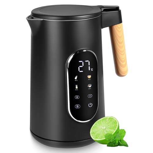 Wasserkocher Edelstahl Wasser Kocher 1.7 Liter Wasserkocher mit Temperatureinstellung Schwarz Wasserkocher Edelstahl Wasser Kocher 1.7 Liter Wasserkocher mit Temperatureinstellung Schwarz von Carehabi