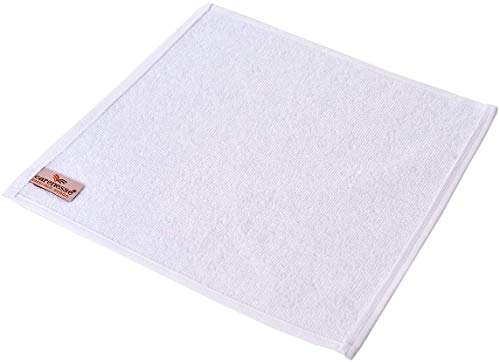 Carenesse 6er Set Seiftuch 30 x 30 cm weiß I Schlichtes Handtuch Set aus Zwirnfrottier I Hohe Qualität 100% Baumwolle Ökotex Standard 100 I saugstarke & strapazierfähige Gesichtstücher von Carenesse