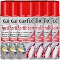 Sprühfolie, je ca. 400 ml - Rot, 6er-Set von Carfix