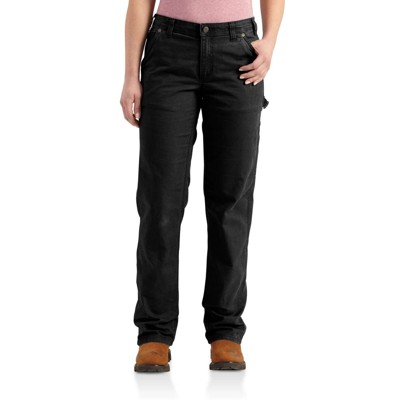 Canvas-Stretchhose Loose Fit CRAWFORD PANT, schwarz, Größe W12/REG Canvas-Stretchhose Loose Fit CRAWFORD PANT, schwarz, Größe W12/REG von Carhartt