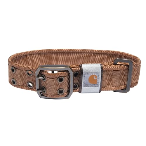 Carhartt Haustierhalsband für Hunde, verstellbar, breit, Carhartt, Braun, Größe L von Carhartt