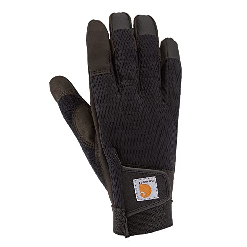 Carhartt Herren Kunstleder, hohe Fingerfertigkeit, berührungsempfindlich, sichere Manschette Handschuhe für kaltes Wetter, Schwarz, Large von Carhartt