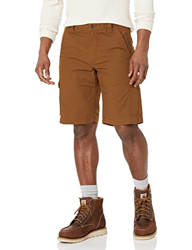 Carhartt Herren Rugged Flex® Relaxed Fit Ripstop Cargo-Arbeitsshorts mit mehreren Taschen, Carhartt® Braun, W42 von Carhartt