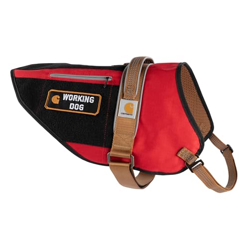Carhartt Pet Vests, Nylon Ripstop Service Dog Harness, S, High Risk Red/Carhartt Brown Carhartt Pet Vests, Nylon Ripstop Service Dog Harness, S, High Risk Red/Carhartt Brown von Carhartt