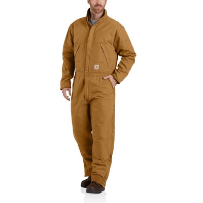 Herren Overall WASHED DUCK INSULATED COVERALL, braun, Größe 4XL von Carhartt
