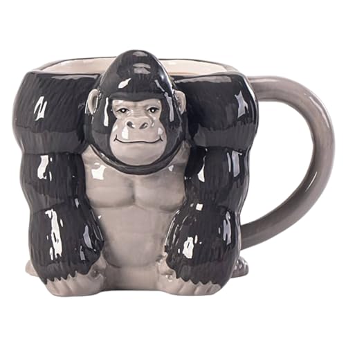 Big Gorilla 3D-Keramiktasse – 380 ml Fassungsvermögen für heiße Getränke, perfekte Tasse für Tee, Kaffee, heiße Schokolade von Caribou Living