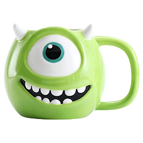 Caribou Living 3D Monsters Inc Mike & Sully Tasse Tasse Neuheit Design für heiße Getränke, Kaffee, Tee, heiße Schokolade (Mike) von Caribou Living