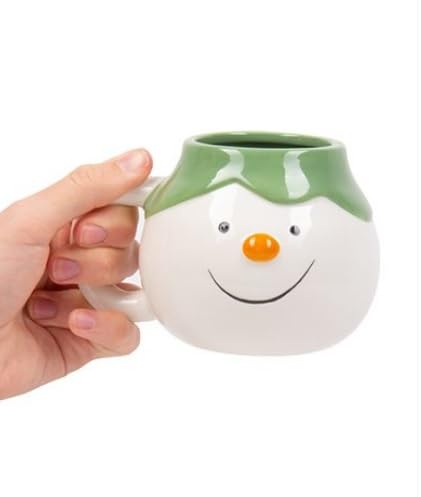 Caribou Living Raymond Briggs Keramiktasse mit Schneemann-Motiv, 3D-Form, 370 ml, für heiße Getränke, Tee, Kaffee, heiße Schokolade von Caribou Living