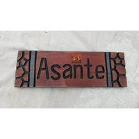 Asante Schild, Danke Holzschild, Holzkunst, Türbehang, Wanddeko, Wandbehang, Weihnachtsgeschenk, Wohndekor, Thanksgiving, Kunstwerk von CaribuKenya