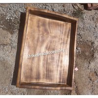 Holztablett, Holz Serviertablett, Handgefertigtes Tablett, Münztablett, Schlüsselstift Und Schmucktablett, Holzschalentablett, Kaffeetablett Aus von MziziAfrica