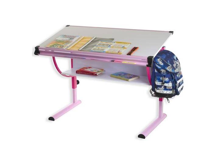 Kinderschreibtisch CARINA weiß/rosa, neigbar und höhenverstellbar Kinderschreibtisch CARINA weiß/rosa, neigbar und höhenverstellbar von Carina-Polstermöbel