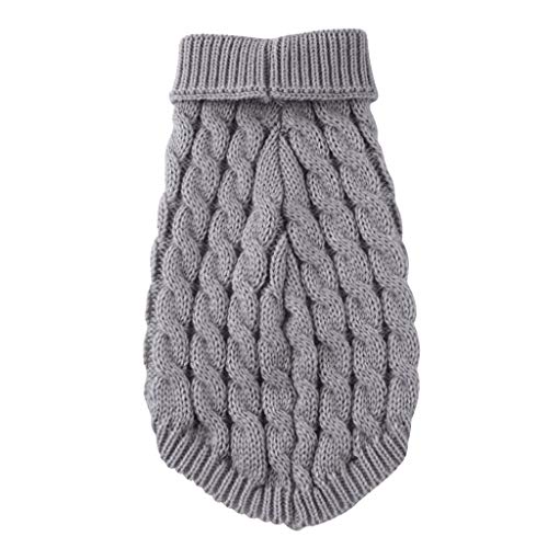 Caritierily Hundepullover Schurwolle Print Warmer Mantel Polyester hübsches Heimtier Strickpullover Hund 60 cm von Caritierily