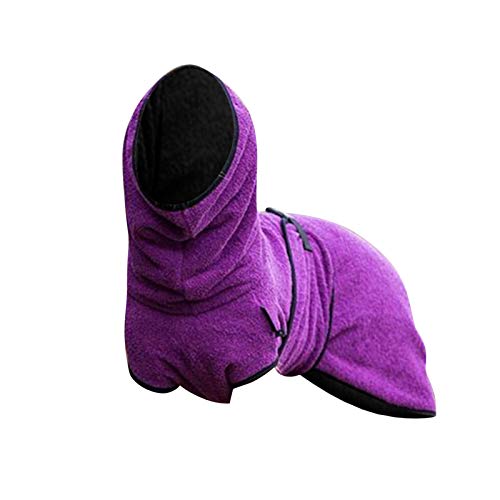 Warme Weste Für Hunde Herbst und Winter niedliche Haustierkleidung für Hunde, Dicke, warme Kleidung Hundepullover Fleece Windhund (Purple, XXXL) von Caritierily