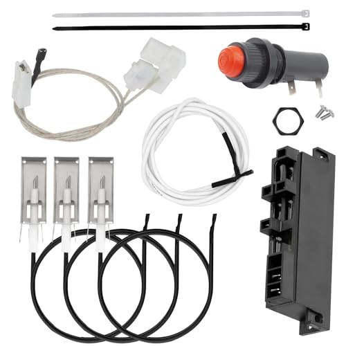 Carkio 42325 Grill Igniter Kit Fit for Weber Summit Gold/Platinum B6 6 Burner Gas Grills 2000 to 2006, Electronic Ignition Igniter Parts with Module, Wires, Spark Generator, Push Button, Screws Carkio 42325 Grill Igniter Kit Fit for Weber Summit Gold/Platinum B6 6 Burner Gas Grills 2000 to 2006, Electronic Ignition Igniter Parts with Module, Wires, Spark Generator, Push Button, Screws von Carkio