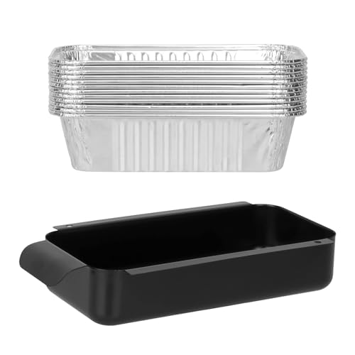 Carkio Grill Drip Pan with 12 Pack Aluminum Disposable Foil Cups Compatible with Charbroil Gas Grill 9328812P06 G416-0015-W1, Grease Pan Replacement for Charbroil Grills with Clip von Carkio
