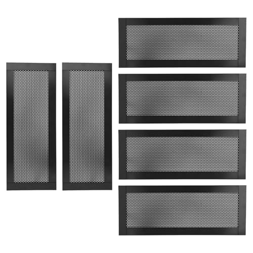 Carkio Magnetic Floor Vent Covers, 6 Pack Air Vent Filters Mesh Screen Dust Filter Vent Register Deflectors for Home Wall Ceiling Floor Catches Debris (4x12 inch) von Carkio