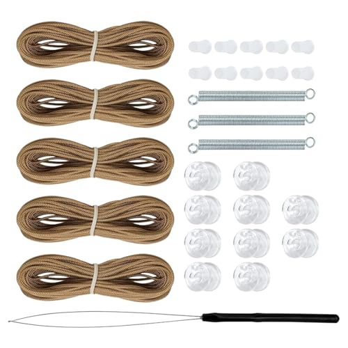 Carkio RV Pleated Shade Repair Kit, RV Blinds Repair Kit for Camper Window for Camper Replacement Blinds Pleated Shade Hold Downs Spool Restringing(Brown) von Carkio