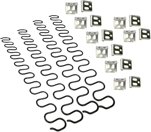 Carkio Sofa-Ersatzfedern,4 Stück 50,8 cm Federn mit 16 Stück S-Clips, Sofa-Feder-Reparatur-Set für Sitzgelegenheiten in Möbeln, Innendekoration von Carkio
