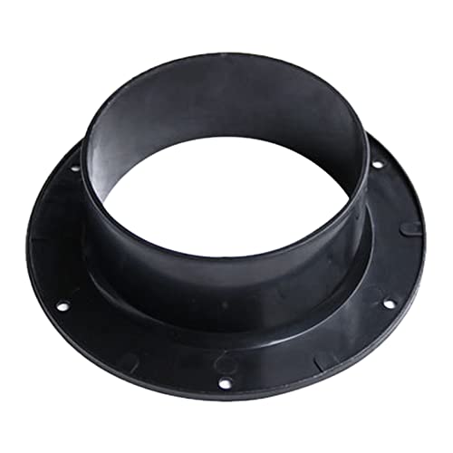 Duct Connect Flage, Carkio 4 Inch Air Vent Duct Connector Plastic Straight Pipe Flange Ducting Connector Plate for Heating Cooling Ventilation System (Black,4"/100 mm) von Carkio