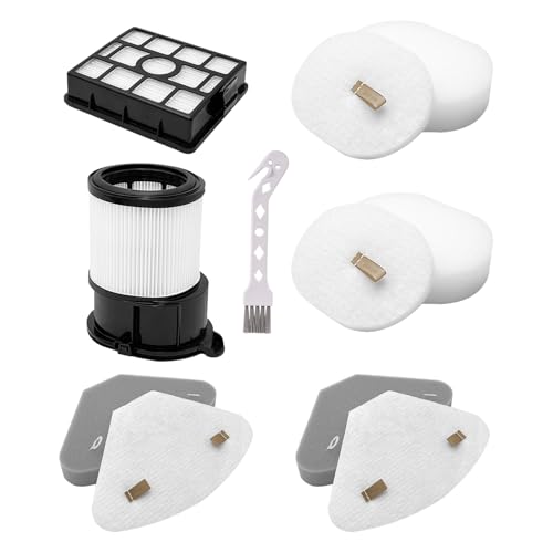 HEPA-Filter, kompatibel mit Shark Auto-Leerer, kabelloser Staubsauger IP3251 IP3251C, 1 Nachmotor + 2 Vormotor-Schaumstoffe und Filz, 1 Dock HEPA, 2 Dock-Schaumstoff und Filzfilter + Reinigungsbürste HEPA-Filter, kompatibel mit Shark Auto-Leerer, kabelloser Staubsauger IP3251 IP3251C, 1 Nachmotor + 2 Vormotor-Schaumstoffe und Filz, 1 Dock HEPA, 2 Dock-Schaumstoff und Filzfilter + Reinigungsbürste von Carkio