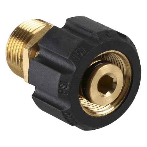 Hochdruckreiniger-Adapter, M22 15 mm Innengewinde auf M22 14 mm Außengewinde, 5000 PSI von Carkio