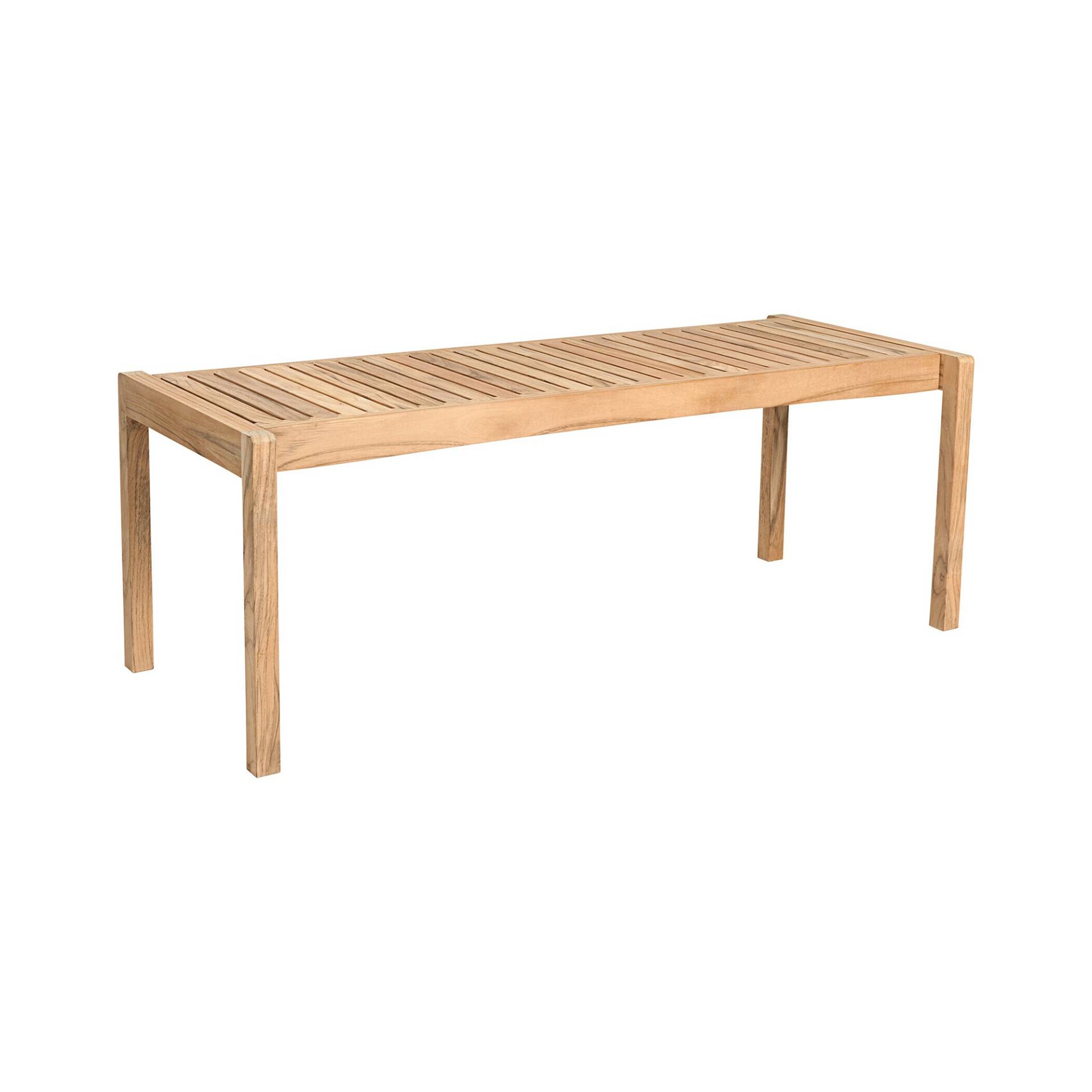 Carl Hansen - AH912 Outdoor Lounge Tisch/ Gartenbank 123.5x48.5cm - teak/unbehandelt/BxHxT 123.5x45x48.5cm von Carl Hansen